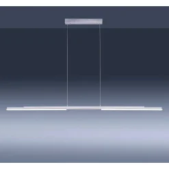 Suspension Paul Neuhaus Q-Henrik Led Aluminium, 3 Lumieres, Telecommandes