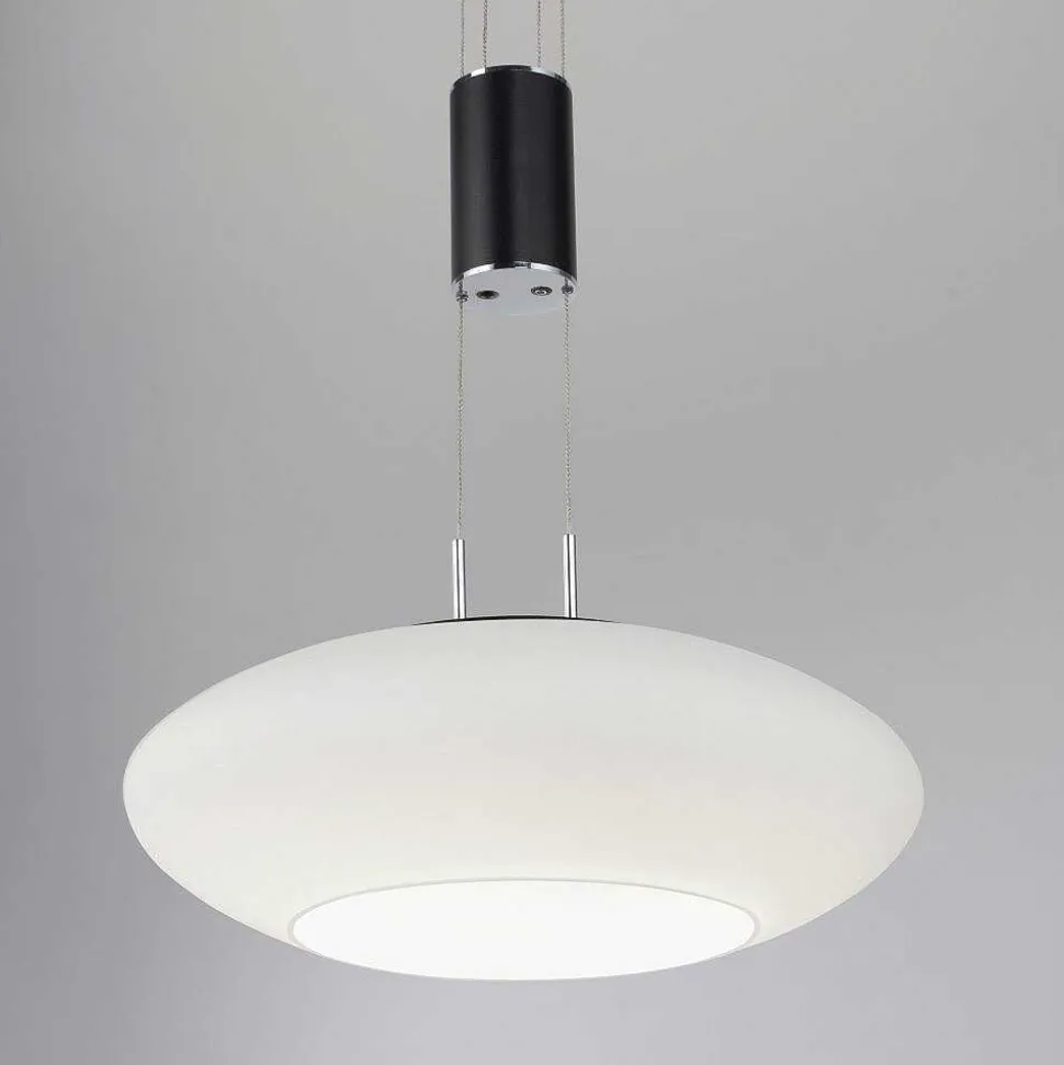 Suspension Paul Neuhaus Q-Etienne Led Noir, 1 Lumiere, Telecommandes
