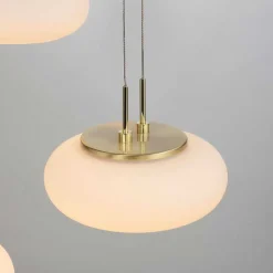 Suspension Paul Neuhaus Q-Etienne Led Laiton, 3 Lumieres, Telecommandes