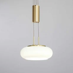 Suspension Paul Neuhaus Q-Etienne Led Laiton, 3 Lumieres, Telecommandes