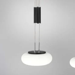 Suspension Paul Neuhaus Q-Etienne Led Noir, 2 Lumieres, Telecommandes
