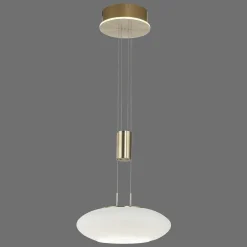 Suspension Paul Neuhaus Q-Etienne Led Laiton, 1 Lumiere, Telecommandes