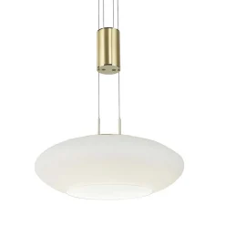 Suspension Paul Neuhaus Q-Etienne Led Laiton, 1 Lumiere, Telecommandes