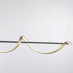 Suspension Paul Neuhaus Q-Swing Led Anthracite, Or, 1 Lumiere, Telecommandes