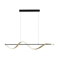 Suspension Paul Neuhaus Q-Swing Led Anthracite, Or, 1 Lumiere, Telecommandes