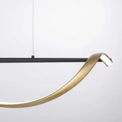 Suspension Paul Neuhaus Q-Swing Led Anthracite, Or, 1 Lumiere, Telecommandes