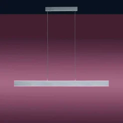 Suspension Paul-Neuhaus Q-Adriana Led Aluminium, 2 Lumieres, Telecommandes