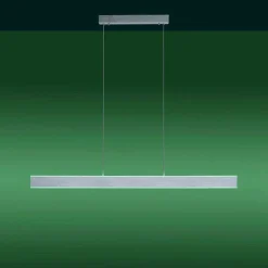 Suspension Paul-Neuhaus Q-Adriana Led Aluminium, 2 Lumieres, Telecommandes