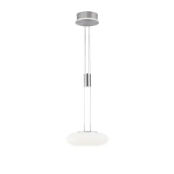 Suspension Paul-Neuhaus Q-Etienne Led Acier Brosse, 2 Lumieres, Telecommandes