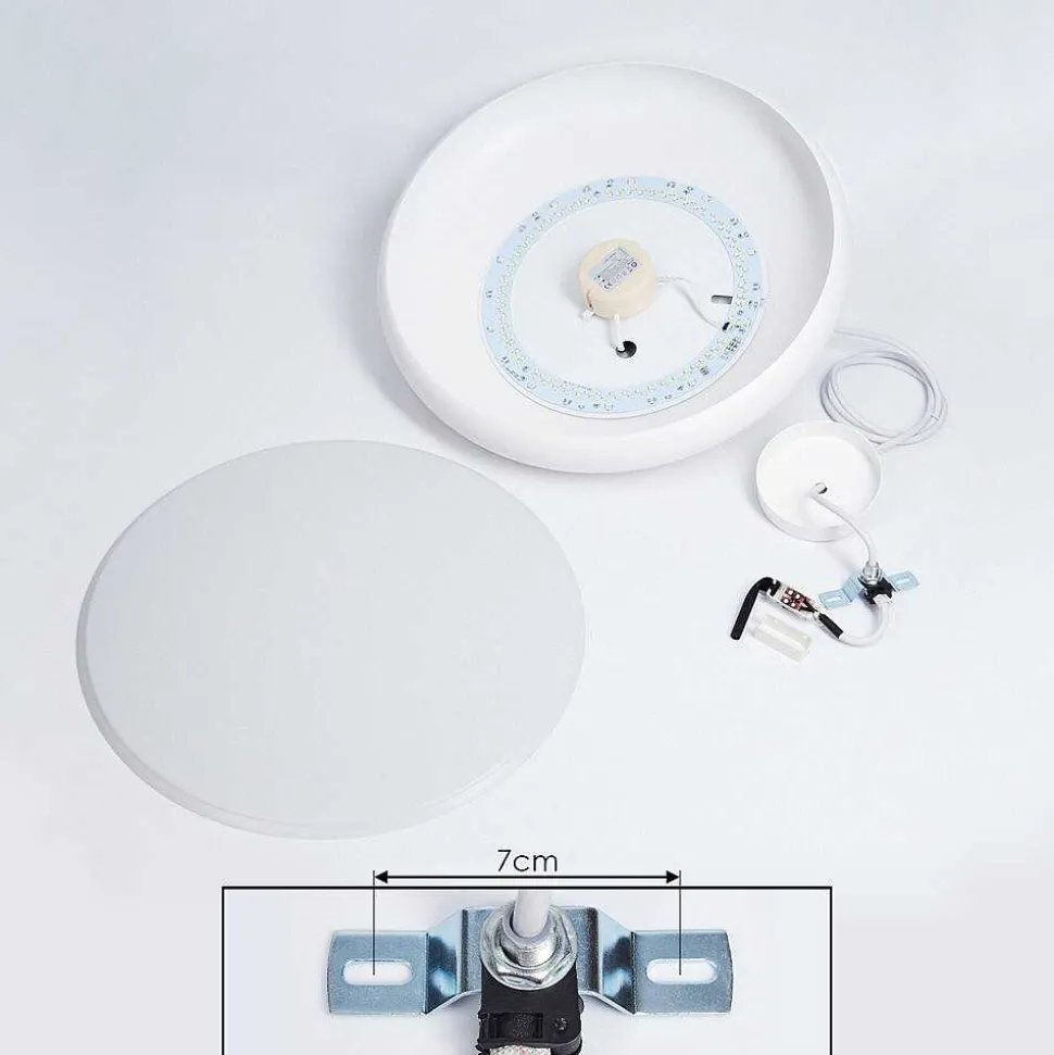 Suspension Rhone Led Blanc, 1 Lumiere, Changeur De Couleurs