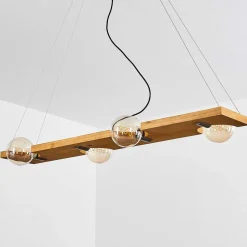 Suspension Santorum Argent Oxyde, Ecru, 4 Lumieres