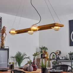 Suspension Santorum Argent Oxyde, Ecru, 4 Lumieres