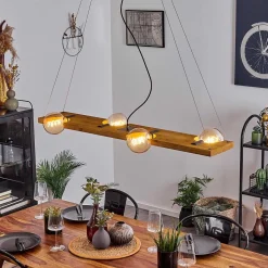 Suspension Santorum Argent Oxyde, Ecru, 4 Lumieres