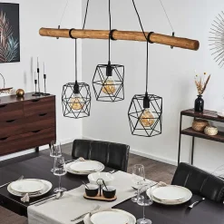 Suspension Seegaard Noir, 3 Lumieres