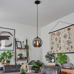 Suspension Sernf Noir, 1 Lumiere