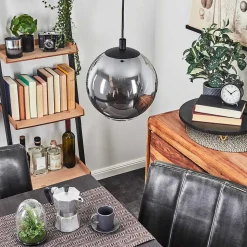 Suspension Sernf Noir, 1 Lumiere