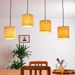 Suspension Shiburg Bois Clair, 4 Lumieres