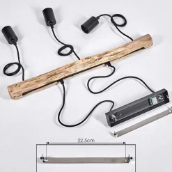 Suspension Toleda Ecru, Noir, 3 Lumieres