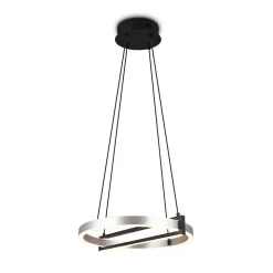 Suspension Trio Thompson Led Aluminium Brosse, 1 Lumiere, Telecommandes, Changeur De Couleurs