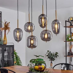 Suspension Verbania Noir, 6 Lumieres