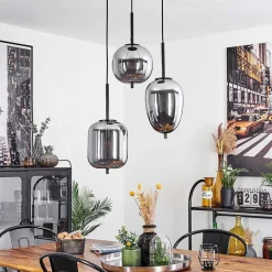 Suspension Verbania Noir, 3 Lumieres