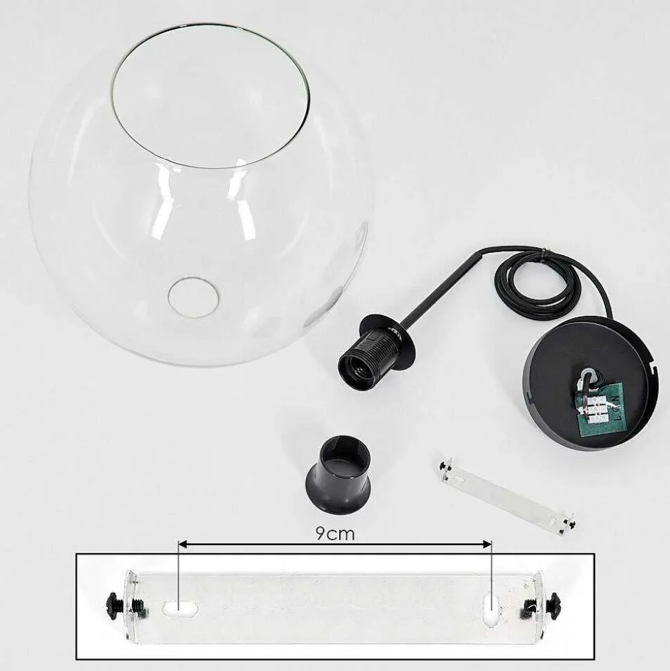 Suspension Verre 30 Cm Koyoto Clair, 1 Lumiere