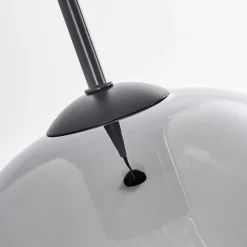 Suspension Verre 25 Cm Koyoto Clair, Fume, 1 Lumiere