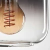 Suspension Verre 15 Cm Lauden Clair, Fume, 1 Lumiere