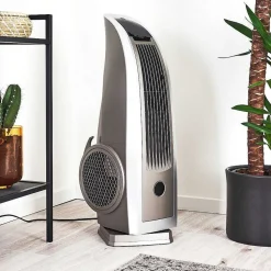 Ventilateur Benidorm Noir, Argente, Telecommandes