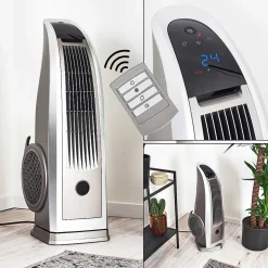 Ventilateur Benidorm Noir, Argente, Telecommandes