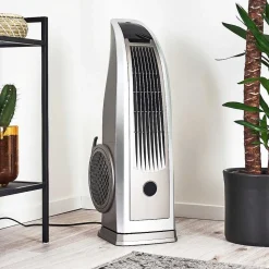 Ventilateur Benidorm Noir, Argente, Telecommandes