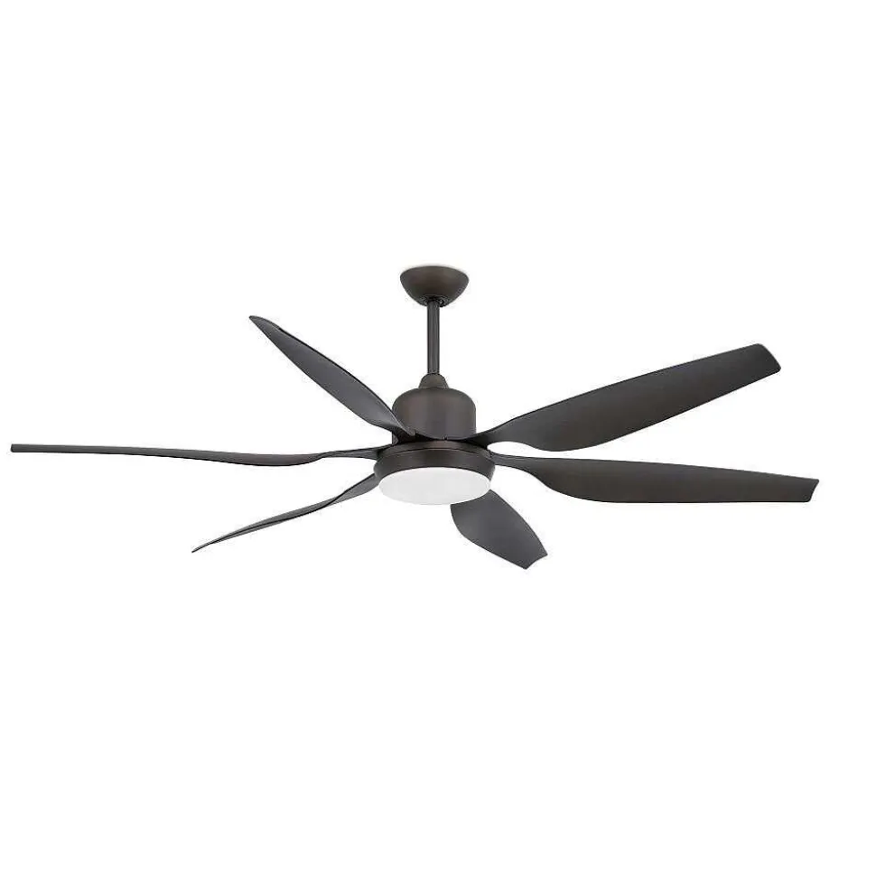 Ventilateur De Plafond A Lampe Faro Barcelona Tilos Brun, 2 Lumieres