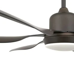 Ventilateur De Plafond A Lampe Faro Barcelona Tilos Brun, 2 Lumieres