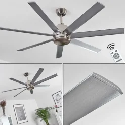 Ventilateur De Plafond Aargaard Acier Inoxydable, Telecommandes