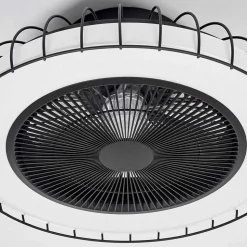 Ventilateur De Plafond Burmeister Led Noir, 1 Lumiere, Telecommandes