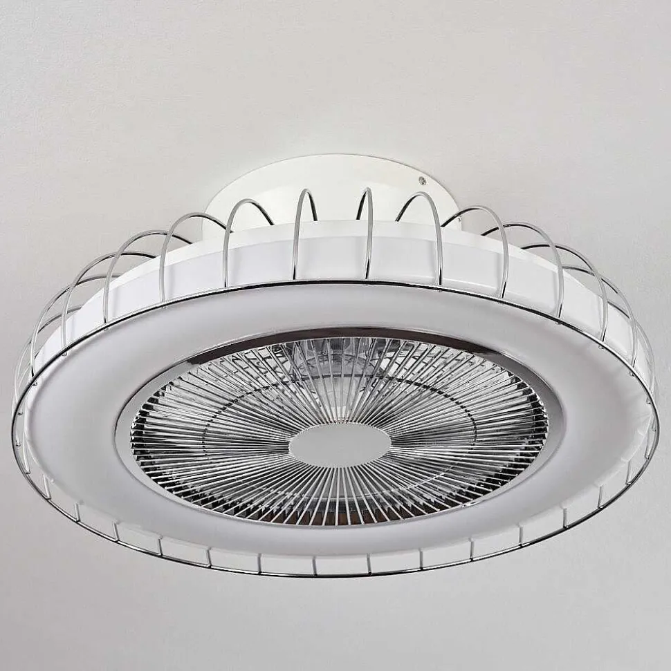 Ventilateur De Plafond Burmeister Led Blanc, 1 Lumiere, Telecommandes