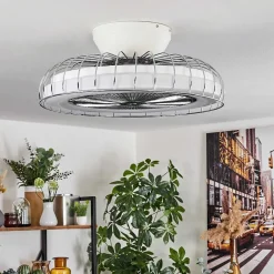 Ventilateur De Plafond Burmeister Led Blanc, 1 Lumiere, Telecommandes