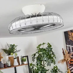 Ventilateur De Plafond Burmeister Led Blanc, 1 Lumiere, Telecommandes