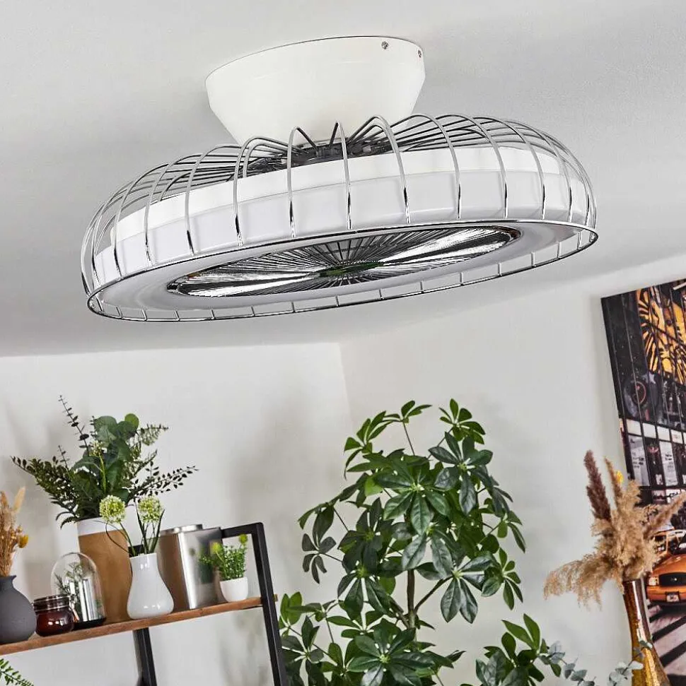 Ventilateur De Plafond Burmeister Led Blanc, 1 Lumiere, Telecommandes