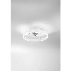 Ventilateur De Plafond Fabas Luce Savoy Led Blanc, 1 Lumiere