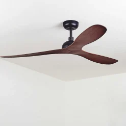 Ventilateur De Plafond Follseland Brun, Couleur Bois, Noir, Telecommandes