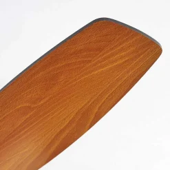 Ventilateur De Plafond Irving Chrome, Gris, Bois Clair, 5 Lumieres