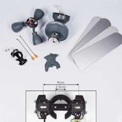 Ventilateur De Plafond Marigliano Gris, Argente