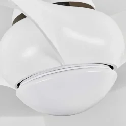 Ventilateur De Plafond Malloa Led Blanc, 1 Lumiere, Telecommandes