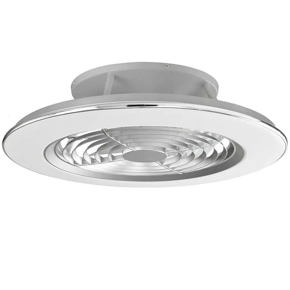 Ventilateur De Plafond Mantra Alisio Led Chrome, Gris, 1 Lumiere, Telecommandes