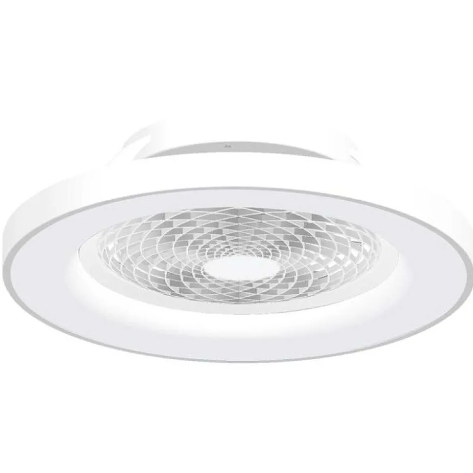 Ventilateur De Plafond Mantra Tibet Led Blanc, 1 Lumiere, Telecommandes