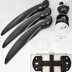 Ventilateur De Plafond Malloa Led Noir, 1 Lumiere, Telecommandes