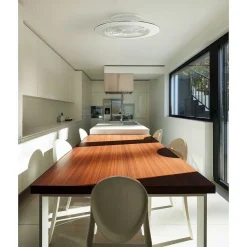 Ventilateur De Plafond Mantra Alisio Led Blanc, 1 Lumiere, Telecommandes