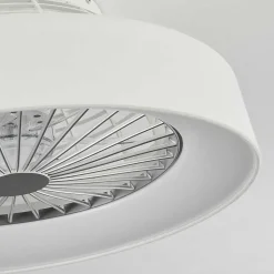 Ventilateur De Plafond Moli Led Blanc, 1 Lumiere, Telecommandes