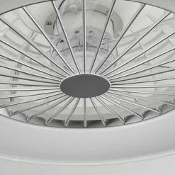 Ventilateur De Plafond Moli Led Blanc, 1 Lumiere, Telecommandes